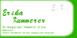 erika kummerer business card